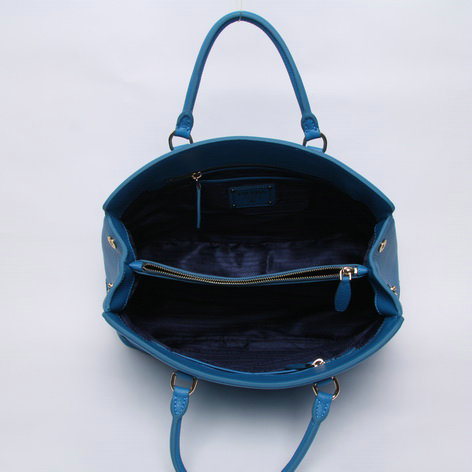 2014 Prada original grainy calfskin tote bag BN2440 blue